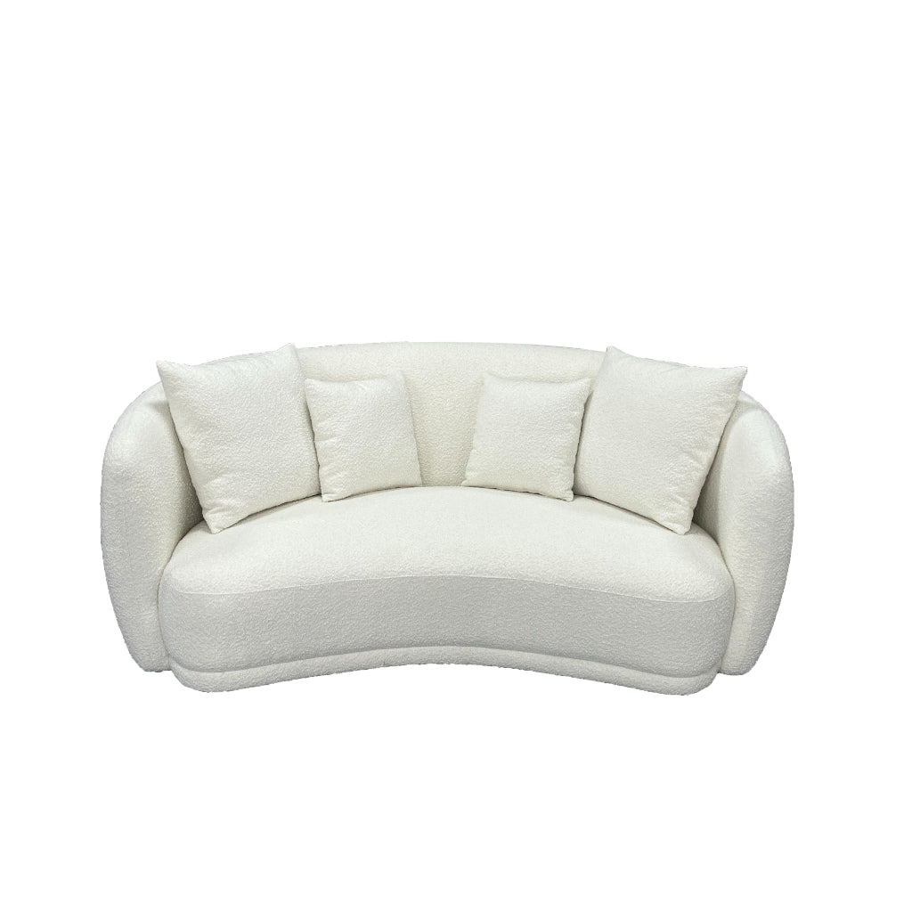 Aurelia white curved 2.5 Seater Sofa - $67 / week (6 week hire)