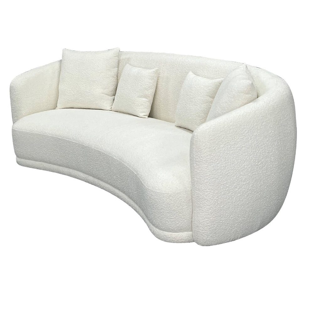 Aurelia white curved 2.5 Seater Sofa - $67 / week (6 week hire)