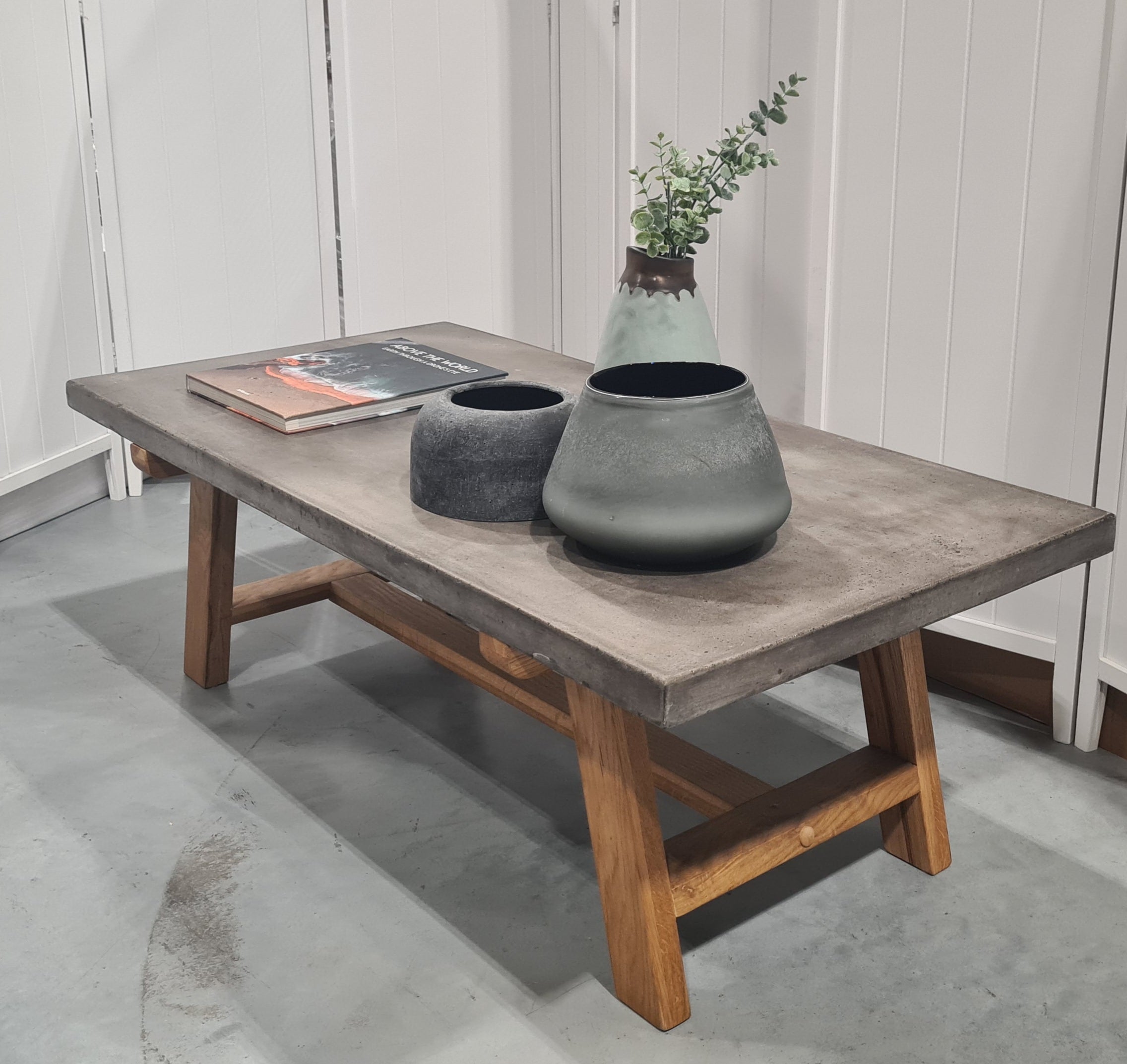 Modern Polished Concrete Coffee Table - $13 / week (6 week hire)