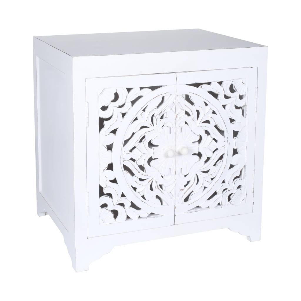 Florence White Bedside Table - $13 / week (6 week hire)