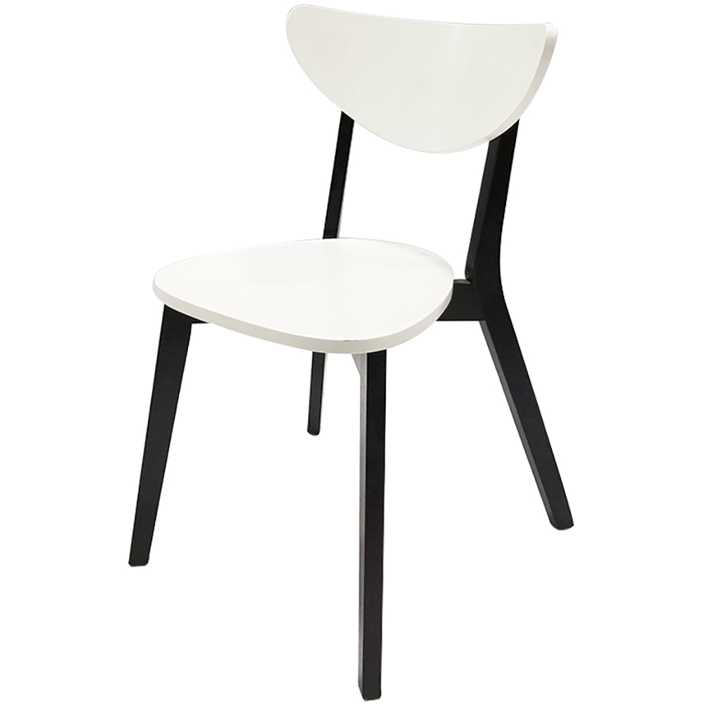 White and dark wood dining chair - $6 / week (6 week hire)