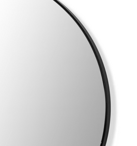 Large Round Black Frame Mirror - $10 / week (6 week hire)