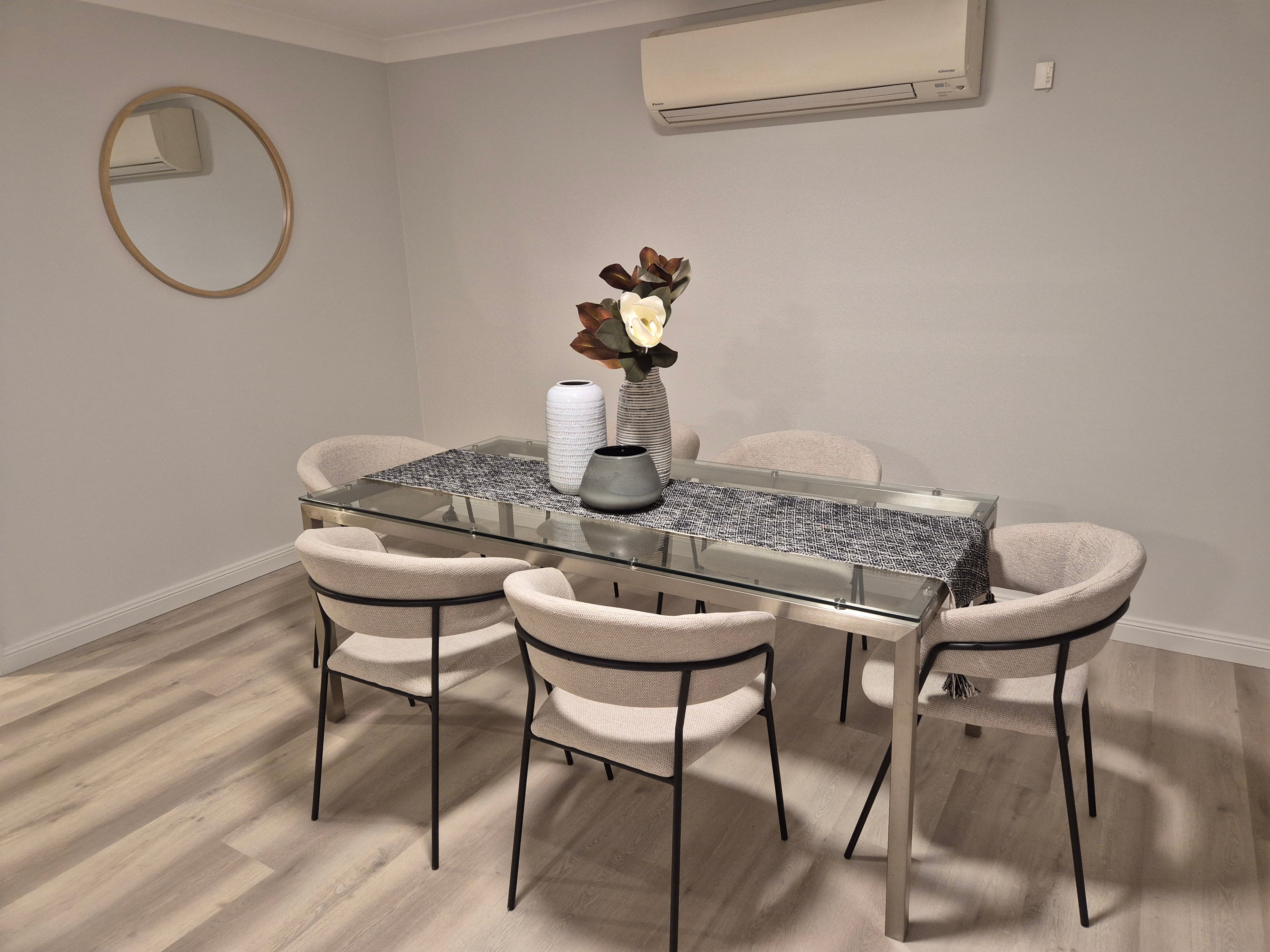Ella Beige Dining Chairs - $8 / week (6 week hire)