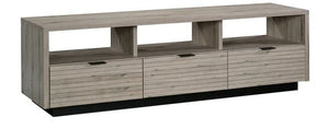 Grey Wood Entertainment Unit - $30 / week (6 week hire)