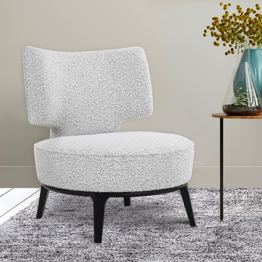Modern Grey Curved Accent Chair - $25 / week (6 week hire)
