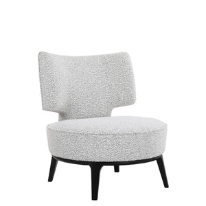 Modern Grey Curved Accent Chair - $25 / week (6 week hire)