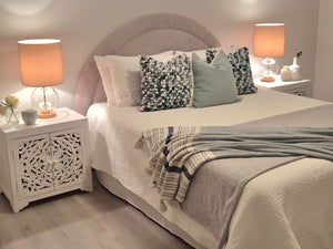 Florence White Bedside Table - $13 / week (6 week hire)