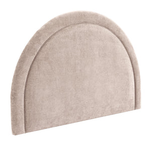 Curved Taupe Queen Headboard - Queen Bed - $25 / week (6 week hire)