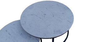 Marble and Black Coffee Table (Set of 2) - $25 / week (6 week hire)