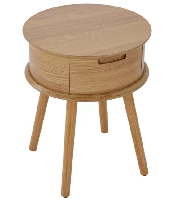 Round wooden side table - $7 / week (6 week hire)