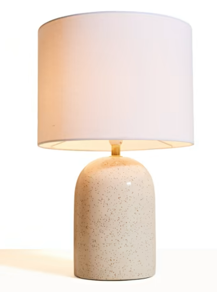 Speckled beige table  Lamp - Beige - $5 / week (6 week hire)