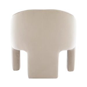 Melino Curved Cream Accent Chair - $25 / week (6 week hire)