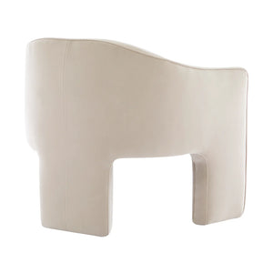 Melino Curved Cream Accent Chair - $25 / week (6 week hire)