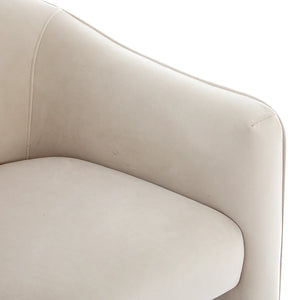 Melino Curved Cream Accent Chair - $25 / week (6 week hire)