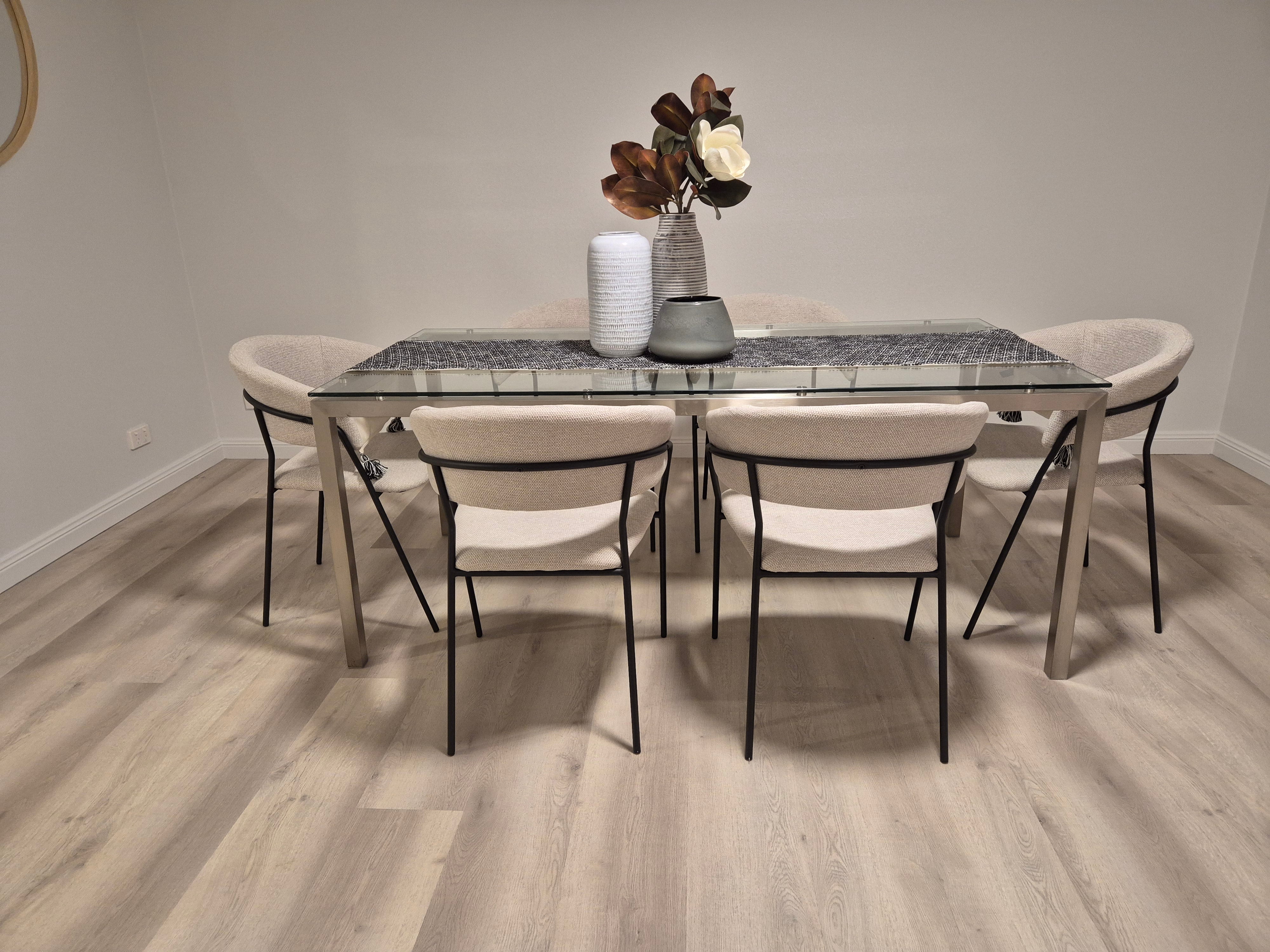 Ella Beige Dining Chairs - $8 / week (6 week hire)