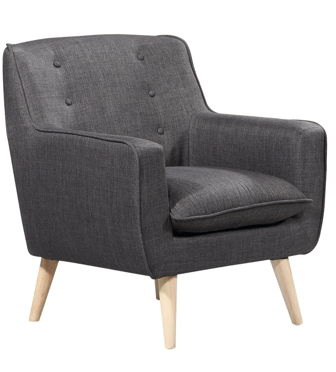 Black Upholsrered Armchair - $17 / week (6 week hire)
