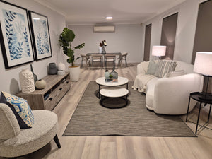 Aurelia white curved 2.5 Seater Sofa - $67 / week (6 week hire)