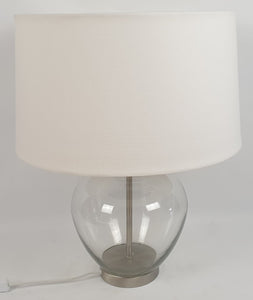 Large Silver Wide Shade Lamp - $5 / week (6 week hire)