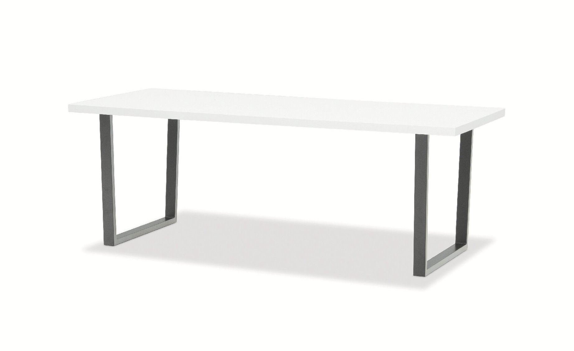 White Gloss Modern Dining Table - $33 / week (6 week hire)