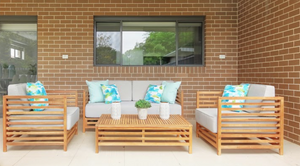 Key Largo 4 Piece Timber Outdoor Lounge Set - $50 / week (6 week hire)