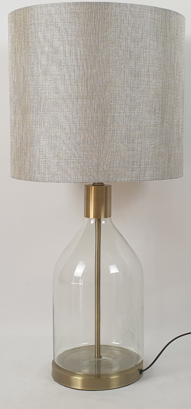 Large Formal Glass and Gold Lamp - $5 / week (6 week hire)